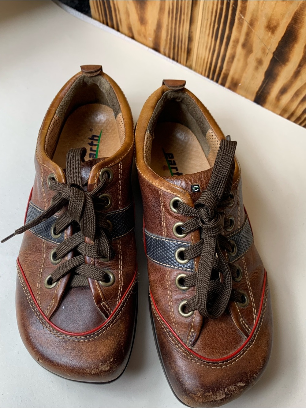 Earth Kalso Brown Leather Shoes Size 7.5 B Medium